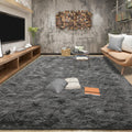 Tepook Area Rugs 9x12 for Living Room, Super Soft Fluffy Rugs for Bedroom, Modern Shaggy Rug Fuzzy Carpets for Kids, Plush Indoor Nursery Home Decor Rug with Non-Slip Bottom, Dark Grey