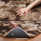 9x12 Area Rug for Living Room, Shag Large Rug for Bedroom,Brown Coffee