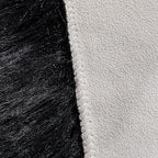 linmopm Faux Fur Rug Sheepskin Shag Fluffy Fuzzy Black 6x9 ft Rugs for Bedroom Bedside Bed Floor Living Room Plush Rectangle High-Density Cushion Carpet Super Sofa Cover