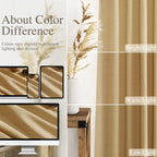 Gold Yellow Linen Curtains 84 Inch Length 2 Panels Set for Living Room Rod Pocket Back Tab Light Filtering Window Drapes for Bedroom Dining Room Protect Privacy Country Farmhouse Decor 52x84
