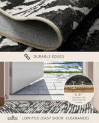 Latte&Fog 8x10 Area Rugs for Living Room, Large Modern Abstract Washable Rug, Boho Non Slip Low Pile Carpet for Indoor Bedroom Dining Room, Office, Dorm, Classroom, Farmhouse and Kids Room