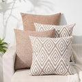 HPUK Throw Pillow Covers 20x20, Set of 4, Light Brown Couch Pillow Covers