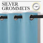 NICETOWN Teal Blue Blackout Curtains 102 inches Length for Living Room, 2 Panels, 55" Wide, Thermal Insulated Long Drapes for Large Window