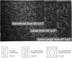 Black Leaves Outdoor Indoor Entrance Door mat, Absorbent Durable Heavy Duty Welcome Front Door Mat,Thick Natural Rubber Back,Easy Clean Entryway Mat 47x32 Inch, Low Profile