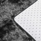 Deerhoo Large Shag Area Rugs 5 x 8, Tie-Dyed Plush Fuzzy Rugs for Living Room, Ultra Soft Fluffy Furry Rug for Bedroom, Indoor Carpet Nursery Rugs for Kids Room Home Decor, Dark Grey