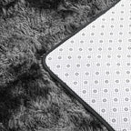 Deerhoo Shag Area Rug, 4 X 6 Tie-Dyed Plush Fuzzy Rugs for Living Room, Ultra Soft Fluffy Furry Rug for Bedroom, Indoor Carpet Nursery Rugs for Kids Room Home Decor, Dark Grey