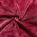 TASTHROW Large Flannel Fleece Throw Blanket, 50×70 Inch - Cozy Lightweight Thick Blanket - All Seasons Suitable for Women, Men and Kids (Two Pack, Burgundy)