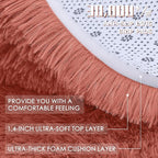 OLANLY 2x6 Machine Washable Runner Rugs for Hallway, Soft Fluffy Shaggy Bedside Rugs for Bedroom, Living Room, Indoor Floor Carpet for Kids Girls and Boys, Home Decor Aesthetic, Rust Red