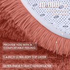 OLANLY 9x12 Machine Washable Large Area Rugs for Living Room, Bedroom, Soft Fluffy Shaggy Bedside Rug, Indoor Floor Carpet for Kids Girls and Boys, Dorms, Nursery, Home Decor, Rust Red
