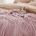 Bedsure GentleSoft Pink Fleece Blanket for Couch - Cozy Soft Blankets for Women, Cute Small Throws for Girls, Pink Decor Gifts for Home Room Office, 50x60 Inches