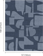 Latte&Fog 6x9 Area Rugs for Living Room Bedroom, Modern Abstract Washable Rug, Boho Non Slip Low Pile Carpet for Indoor Dining Room, Dorm, Classroom, College Dorm, Farmhouse and Kids Room - Navy Blue