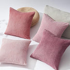 Topfinel Pink Throw Pillow Covers 12x12 Inch Set of 4,Soft Farmhouse Corduroy Decorative Cushion Cover,Square Cute Pillow Case for Gril's Bedroom Couch Sofa Living Room,Spring Series Home Decor
