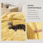 Bedsure GentleSoft Fluffy Yellow Throw Blanket, Room Decor Yellow Gifts for Women Men, Soft Cozy Fuzzy Plush Thick Warm Sherpa Fleece Faux Fur Throw Blanket for Couch Bed, Gifts for Mom Dad, 50x60