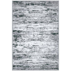 Lansny Modern Abstract 5x7 Machine Washable Area Rug Non-Slip Soft Bedroom Living Romm Rug Black Gray White Ultra Thin Print Faux Wool Floor Carpet Throw Rugs for Nursery Playroom Dining Room Indoor