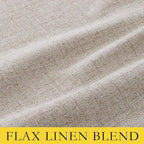 NICETOWN Oatmeal Vintage Open Linen Weave Flax Thermal Curtains, 100% Blackout Curtains 84 inches Long for Dining Room, Soundproof Window Treatment Drapes for Hall Room, 52" Wide Per Panel, Set of 2