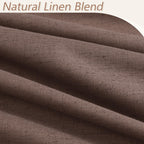 Guken 100% Blackout Curtains 120 Inch Length 2 Panels Set for Living Room Bedroom Back Tab Thermal Insulated Black Out Linen Drapes Room Darkening Mocha Mousse,52x120