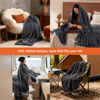 Bedsure Soft Grey Throw Blanket for Couch Decor Gifts 50"x60"