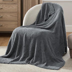 Bedsure Gentlesoft Cozy Knit Throw Blanket - Soft Fluffy Blanket for Couch, Bed, Sofa, Lightweight Warm All Season Plush Blankets, Mothers Day, Birthday Gifts for Women Men, Dark Grey, 50x60 Inches