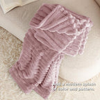 Bedsure GentleSoft Pink Fleece Blanket for Couch - Cozy Soft Blankets for Women, Cute Small Throws for Girls, 50x70 Inches