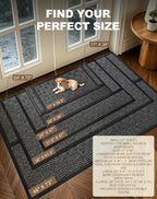 Mibao Front Door Mat Outdoor Entrance, 29.5" x 17" Heavy Duty Welcome Mat for Outdoor and Indoor, Waterproof Dirt Trapper Doormat, Super Absorbent Indoor Entryway Mat for Patio & Porch - Gray