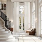 Ivory White Linen Curtains for Living Room 126 Inches Long Light Filtering Semi Sheer Curtain Back Tab Neutral Modern Farmhouse Decor Drapes Floor to Ceiling High Window for Bedroom 52x126, 2 Panels