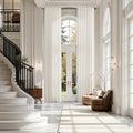 Ivory White Linen Curtains for Living Room 126 Inches Long Light Filtering Semi Sheer Curtain Back Tab Neutral Modern Farmhouse Decor Drapes Floor to Ceiling High Window for Bedroom 52x126, 2 Panels
