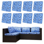 DREAHOTEXTIL 8Pcs Outdoor Cushion Covers, Elastic Patio Cushion Covers