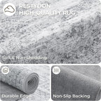 Restydon 5x7 Area Rugs for Living Room,Large Washable Rug,Grey