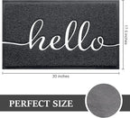 BeneathYourFeet Door Mat (30"x17.5",Black), Welcome Mat Low Profile Front Doormat Floor Mat Non Slip Rugs for Entryway, Patio, High Traffic Areas