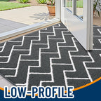 OLANLY Front Door Mat, Non-Slip Rubber Backing, Dirt Resistant and Absorbent, Washable, Easy to Clean Low-Profile Indoor Doormat for Back Door, Entryway, Inside Entrance, 40x32, Charcoal