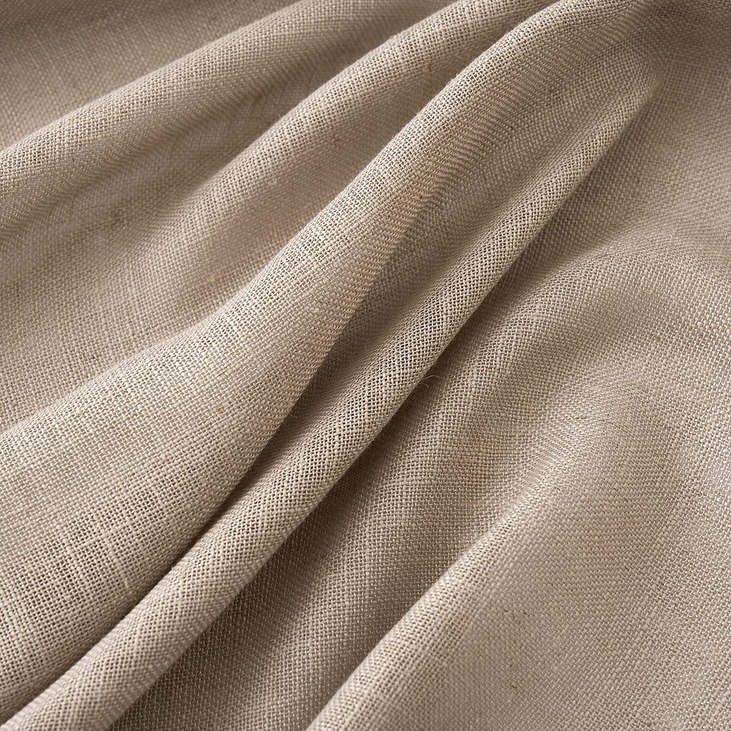 MIULEE Taupe Linen Curtains 52x84 Inch Length for Bedroom and Living Room