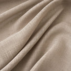 MIULEE Taupe Linen Curtains 52x84 Inch Length for Bedroom and Living Room
