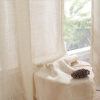 BGment Burlap Linen Kitchen Curtains 36 Inch Length Window Over Sink