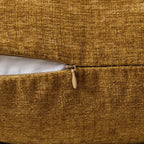 MIULEE Soft Chenille Throw Pillow Covers Mustard 18x18 Inch Pack of 2