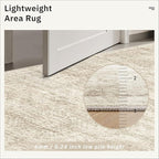 Soalmost Runner Rug 2x7 Washable Non-Slip Hallway Rugs for Kitchen Beige
