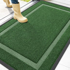 OLANLY Front Door Mat Outside 47x32, All-Season Heavy-Duty Rubber Doormat