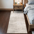 Washable 2x6 Thin Runner Rug: Abstract Soft Entryway Doormat Water-Resistan Hallway Bathroom Kitchen Carpet with Non-Slip Backing Modern Living Room Bedroom Decorative Carpet（2x6,Beige/Cream）