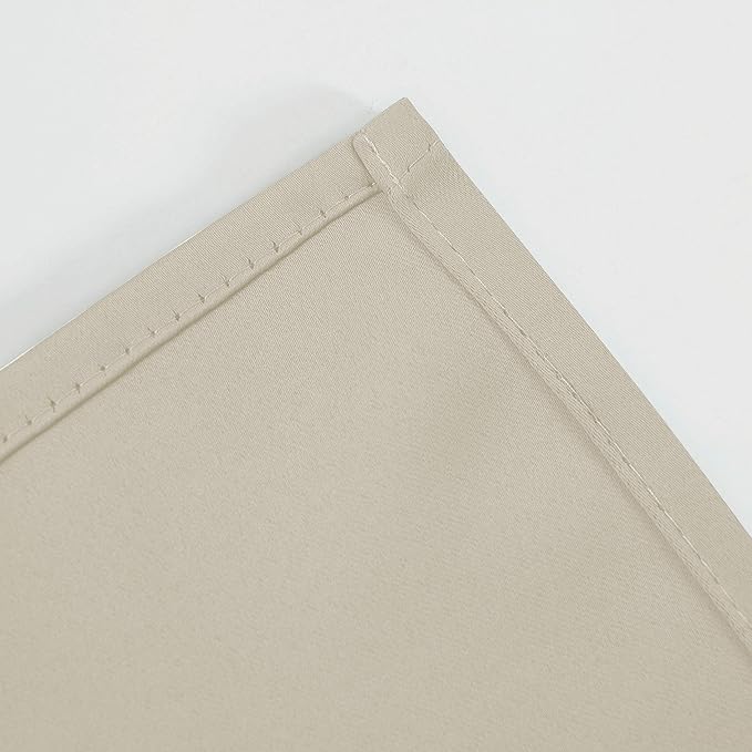 LEMOMO Light Beige Thermal Blackout Curtains/52 x 72 Inch/Set of 2 Panels Room Darkening Curtains