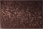 Coffee Brown Leaves Outdoor Indoor Entrance Door mat, Absorbent Durable Heavy Duty Welcome Front Door Mat,Thick Natural Rubber Back,Easy Clean Entryway Mat 47x32 Inch, Low Profile