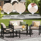 DREAHOTEXTIL 8Pcs Outdoor Cushion Covers, Patio Cushion Covers