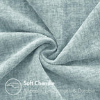 MIULEE Pack of 2 Light Blue Throw Pillow Covers 12x20 Inch Soft Chenille Lumbar Pillow Covers for Sofa Living Room Spring Home Decor Couch Solid Dyed Cases