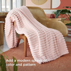 Bedsure GentleSoft Crystal Pink Throw Blanket for Couch - Cozy Soft Blankets for Women, Cute Small Throws for Girls, 50x70 Inches