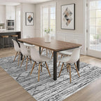 Nakagishi 8x10 Area Rugs Living Room: Washable Large Neutral Soft Rug Stain Resistant Non-Slip Carpet for Men Modern Home Enthusiasts Aged 25-45 - High Traffic Areas - Bedroom Office - Black White