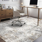 UERMEI 5x8 Area Rug Living Room Rugs Washable Neutral Brown Grey Carpet