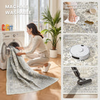 zesthome 2x6 Runner Rug Non Slip,Washable Hallway Runner Rug,Beige