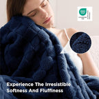 Bedsure GentleSoft Twin Blanket for Bed Navy - Super Soft Cozy Blankets for Kids Girls, Cute Fuzzy Fleece Throws for Bedroom Couch, 60x80 Inches
