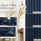 Denim Blue Linen Curtains 108 Inches Long for Living Room 2 Panels Set Extra Long Back Tab Curtain Semi Sheer Light Filtering Denim Blue Drapes Floor to Ceiling Curtains for Large Windows 52x108