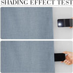 RYB HOME Smoky Blue 100% Blackout Curtains 63 inch Long, Light Blacking & Thermal Insulated Curtains for Nursery/Bedroom/Boys'Room, Back Tab & Rod Pocket Window Treatment, W52 x L63, 2 Panels