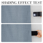 RYB HOME Smoky Blue 100% Blackout Curtains 63 Inch Long for Bedroom