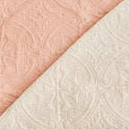 Great Bay Home Reversible Sofa Cover - Washable Slipcover Furniture Protector with Elastic Straps - Perfect for Kids & Pets - Quilted & Stitched Detail (Dusty Rose/Taupe)